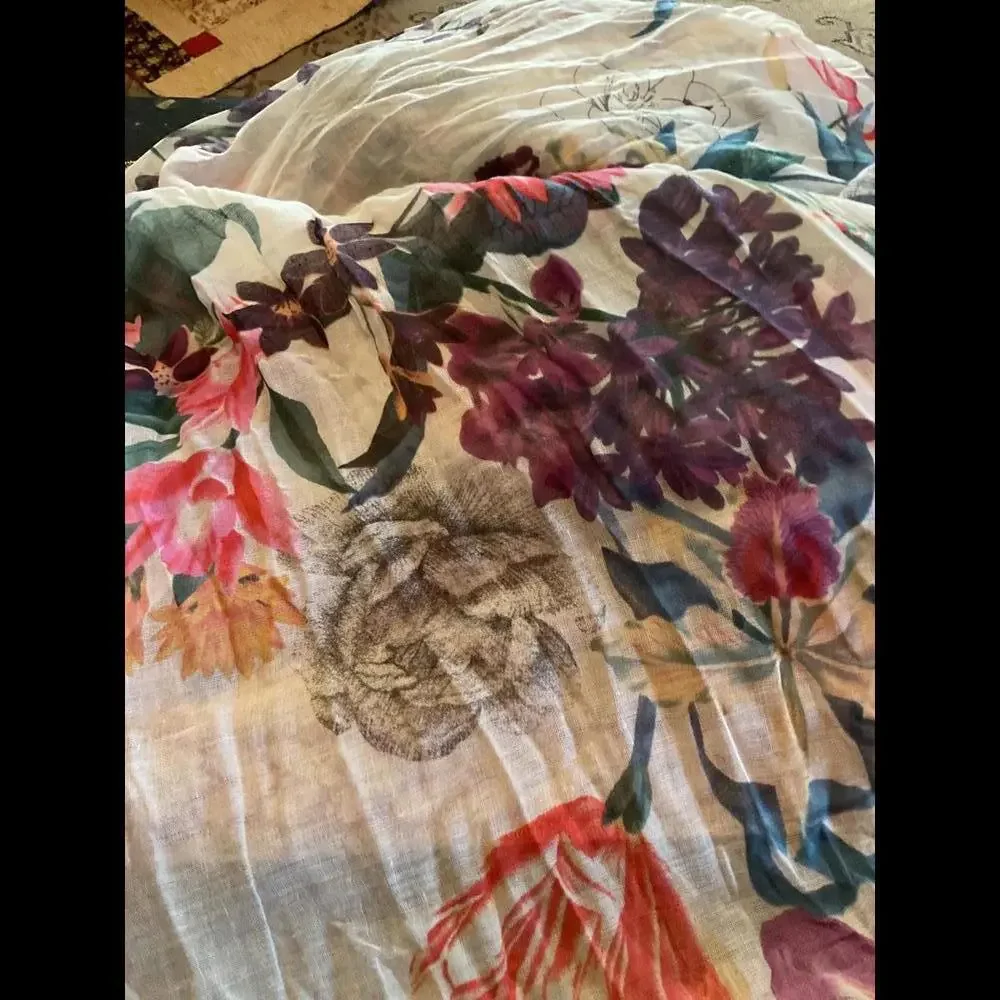 Floral Pattern Lightweight Scarf Shawl/Wrap